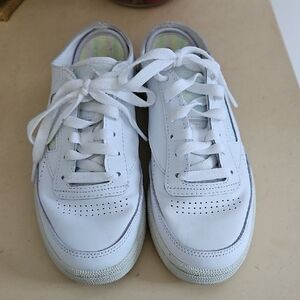 Reebok White Sneakers with Green Accents